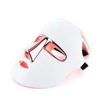 LED Face Mask - 7 Color Light Therapy for Facial Skin Care, Wrinkle Reduction and Acne Improvement